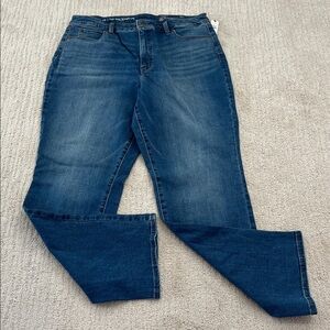 NWT Talbots Curvy High Rise Straight Leg Denim Jeans Size 16